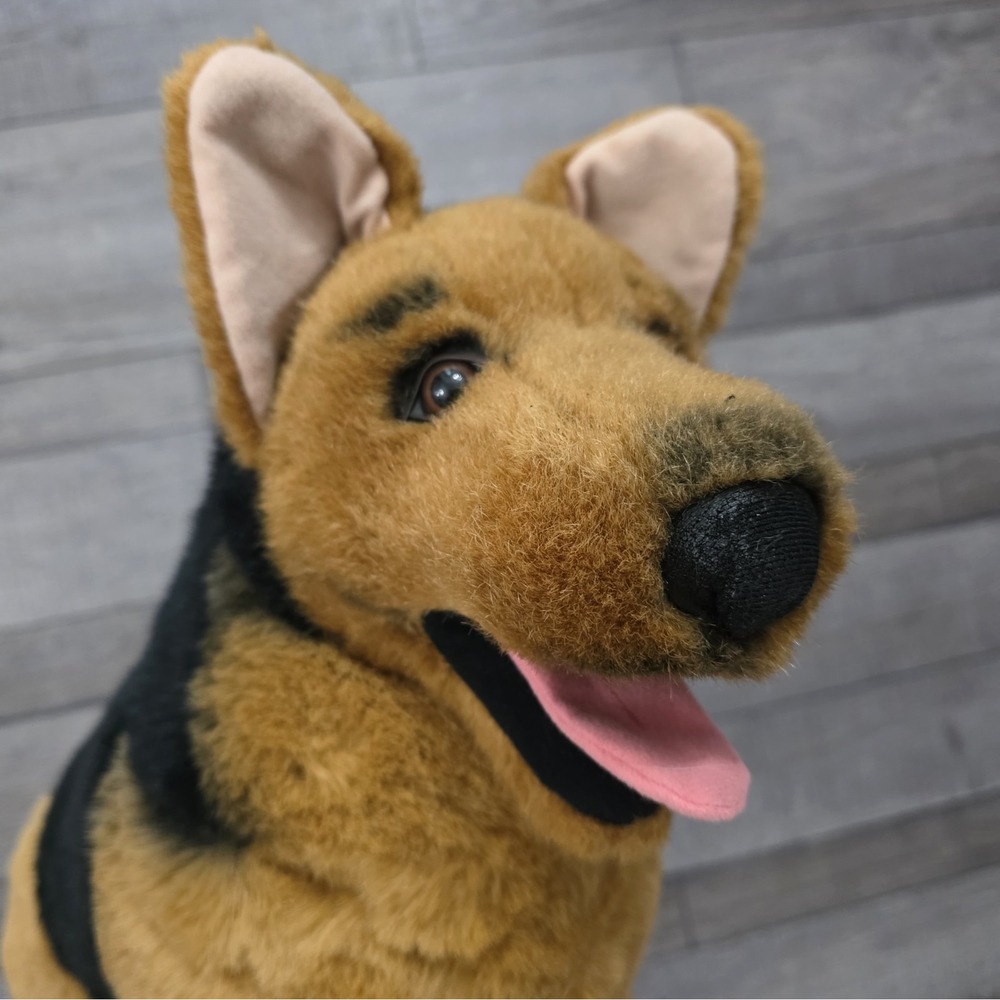 Vintage 1997 Stuffins German Shepherd Plush Jumbo 29" K-9 Realistic Dog Toy